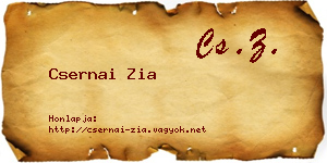 Csernai Zia névjegykártya